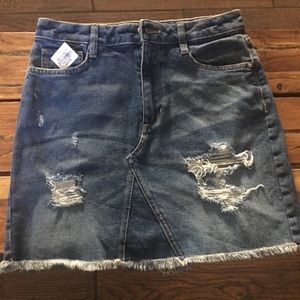 Women’s denim frilled skirt